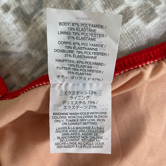 J. Crew one piece, red, ruched - Picture 5 of 5